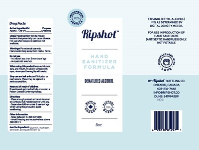 236.5mL Label - Ripshot Hand Sanitizer Gel Label US 8oz USA Print Ready page 001